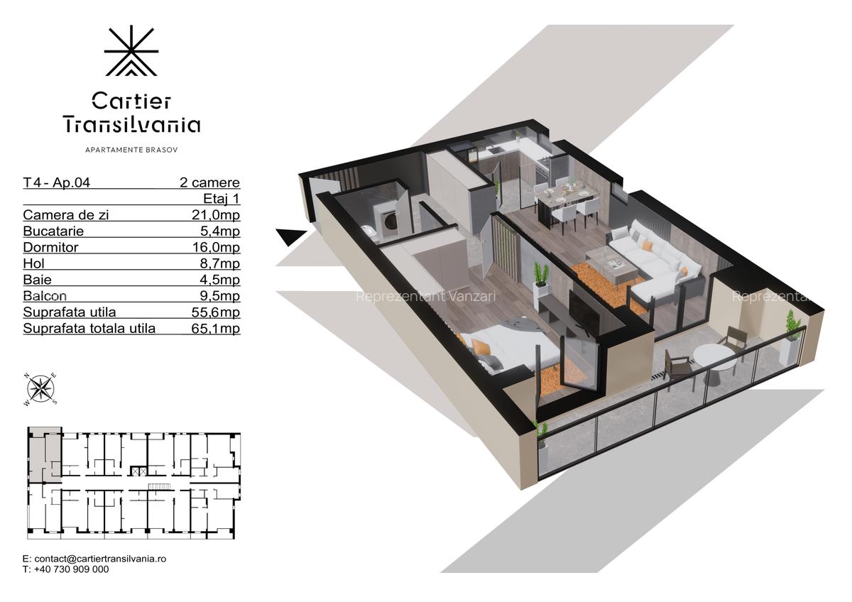 TRANSILVANIA RESIDENCE- CARTIER TRANSILVANIA, APARTAMENT 2 CAMERE - 15