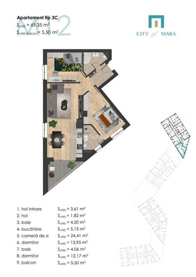 COMISION 0% | 2,3,4 Camere | City of Mara | Pozitie centrala - 1