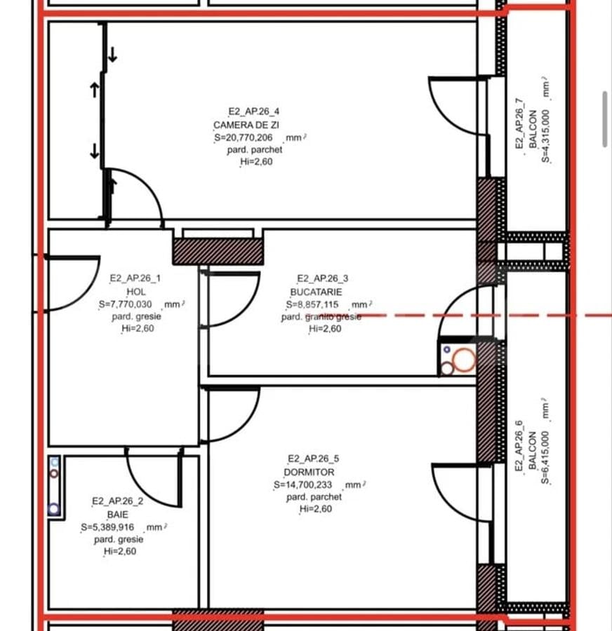 Apartament 2 camere, 57,69 mp utili, zona Tudor - 1