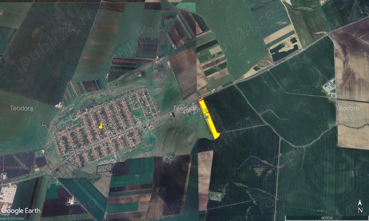 Teren neproductiv - 5 ha Horia, com. Vladimirescu - 3