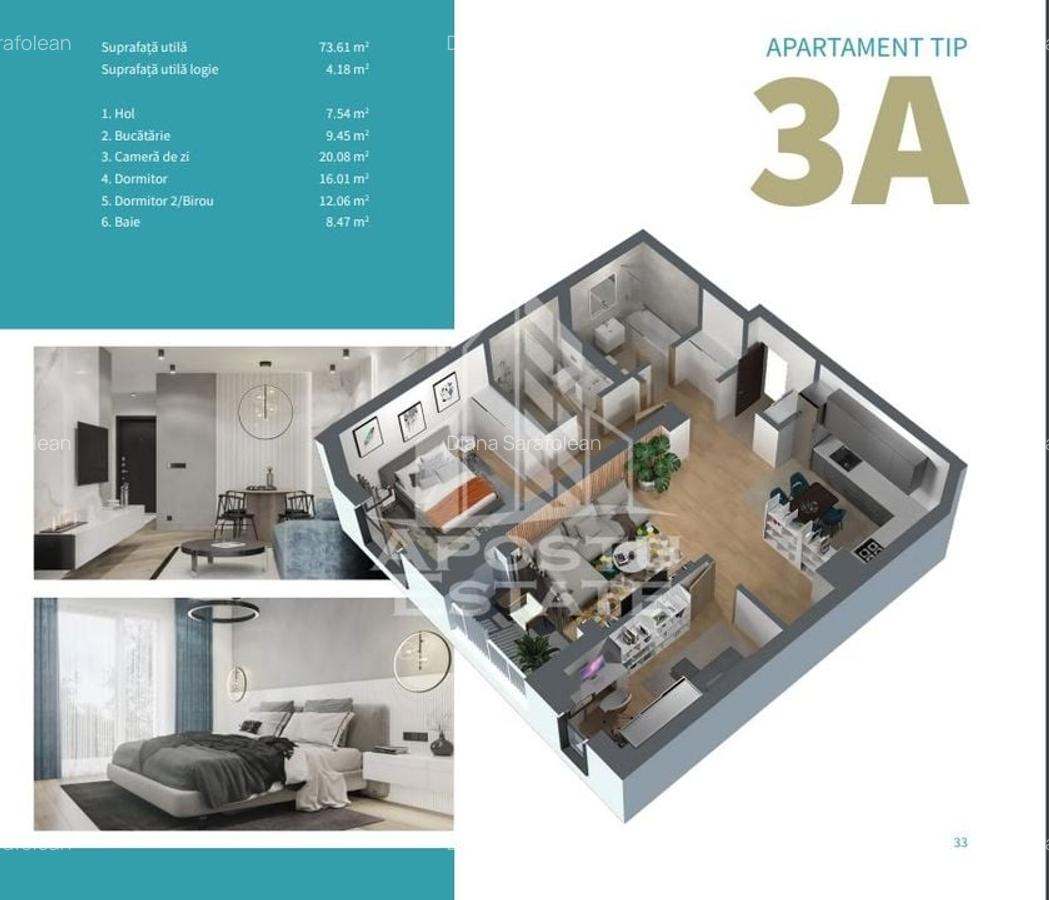 Apartament cu 3 camere decomandat în Circumvalațiunii - 2