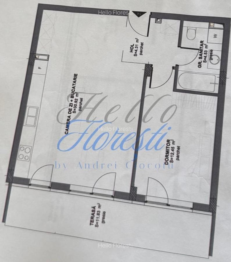 Apartament 2 camere 52.21 mp + terasa de 11.83 mp  in zona Eroilor - 3