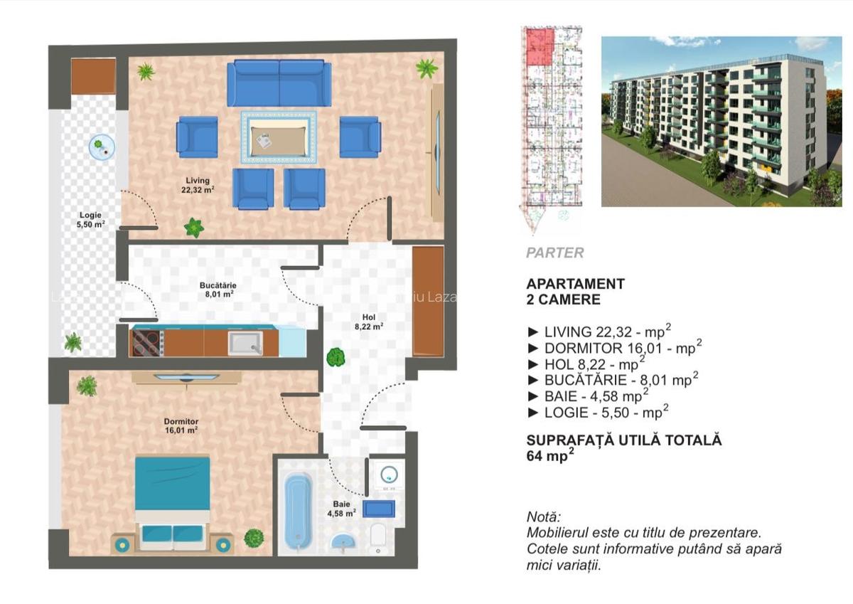 10-12 Min. Metrou Aparatorii Patriei | Garsoniera spatioasa | Etaj intermediar - 4