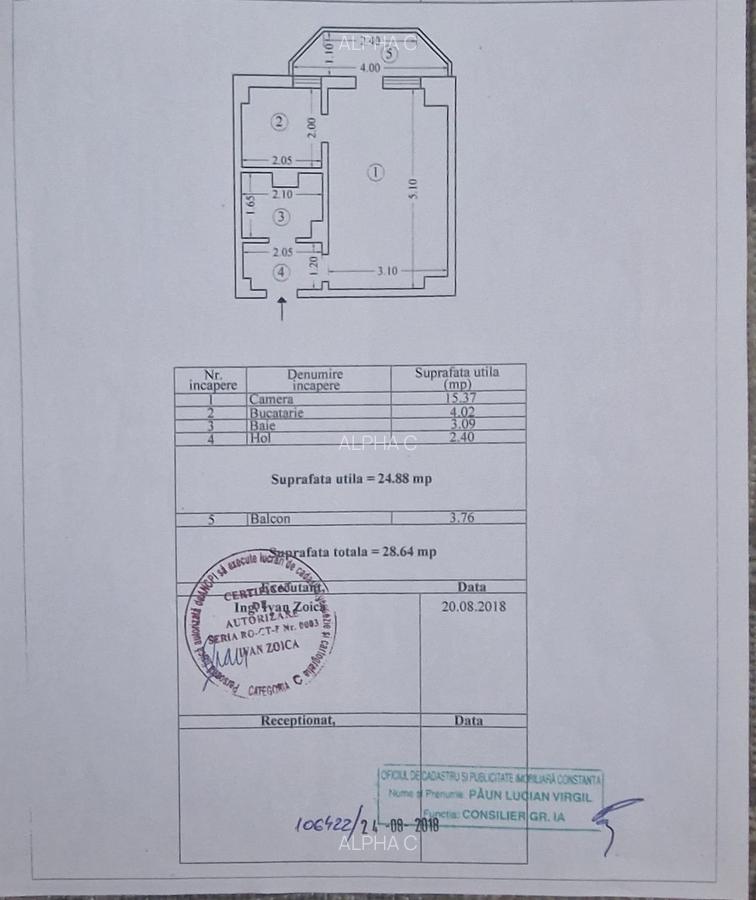 GARSONIERA -SPITAL- Mircea cel Batran - 1