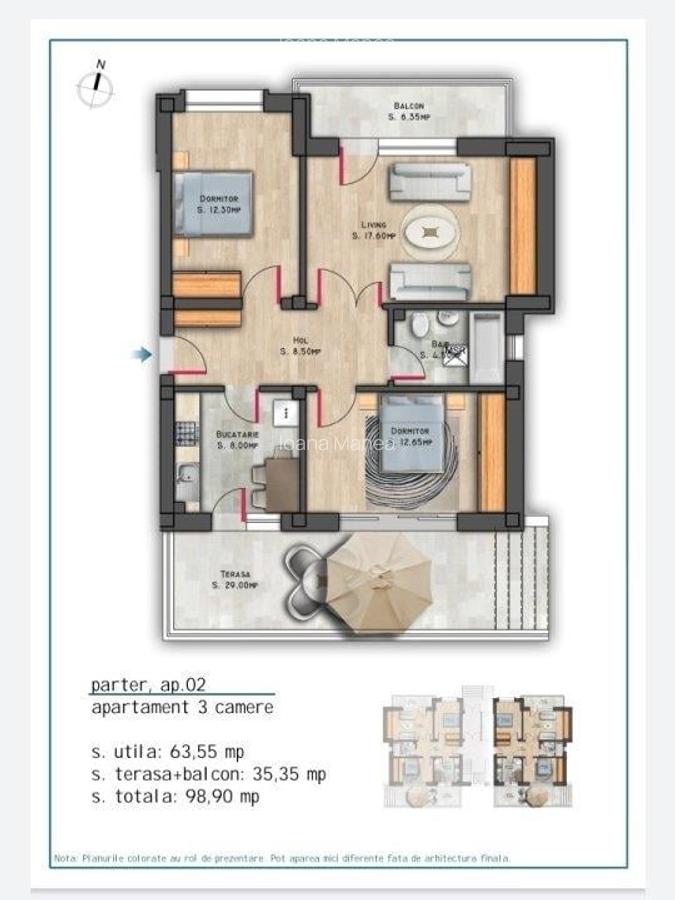Vanzare apartament 2 camere,  Nicolae Grigorescu, bloc 2025, etaj 1/3, decomanda - 11