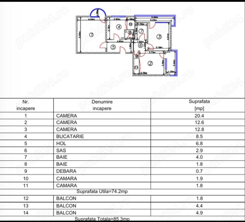Apartament 3 camere Sebastian - 2