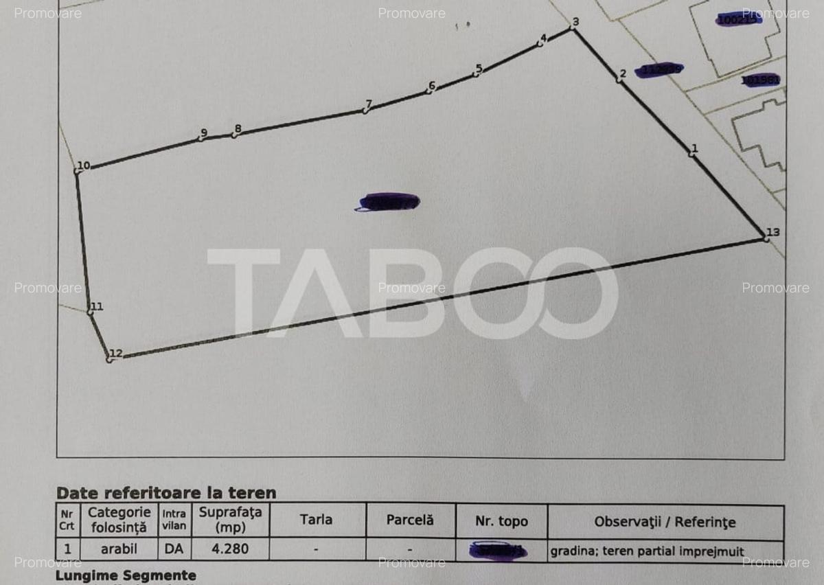 Teren intravilan 4280 mp acces la drum si utilitati zona deosebita - 12