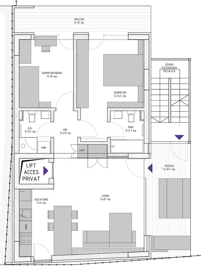 Apartament cu 3 camere semidecomandat în Dorobanți - 15