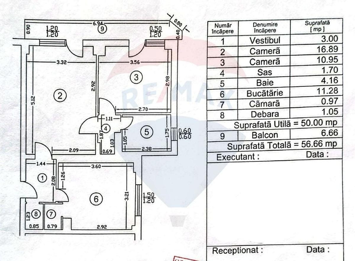 Apartament 2 camere de vanzare, bloc 1982, 57 mp, priveliste superba - 12