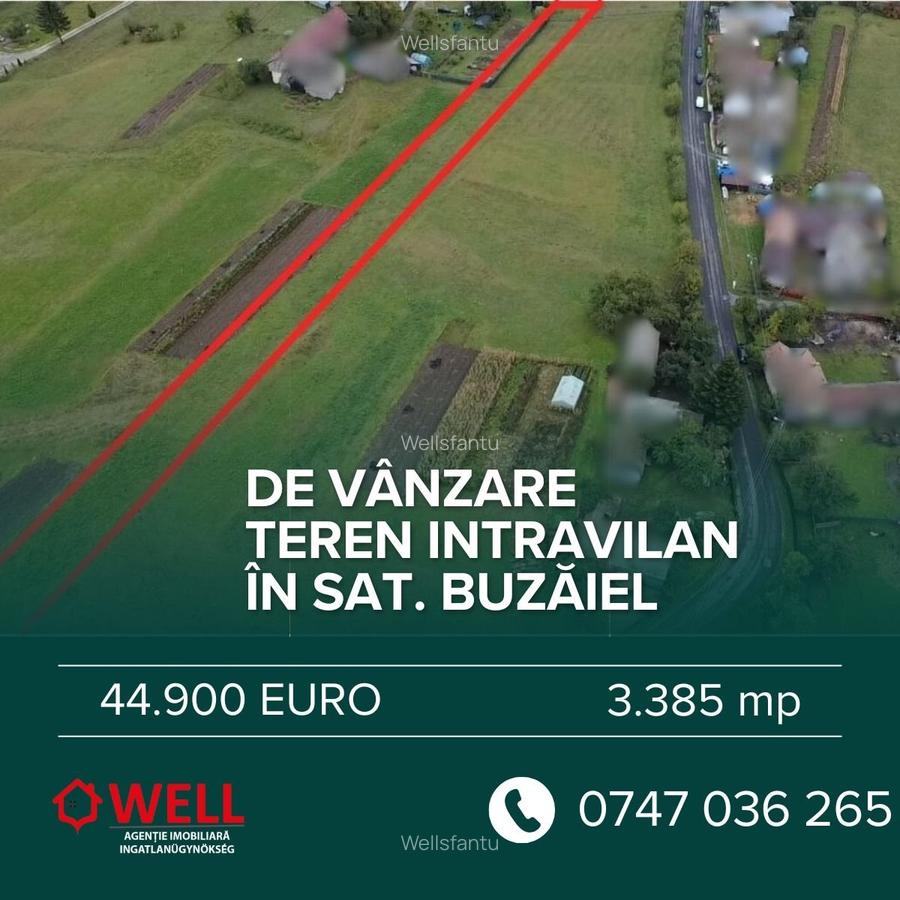 De vânzare teren intravilan în sat. Buzăiel - 1