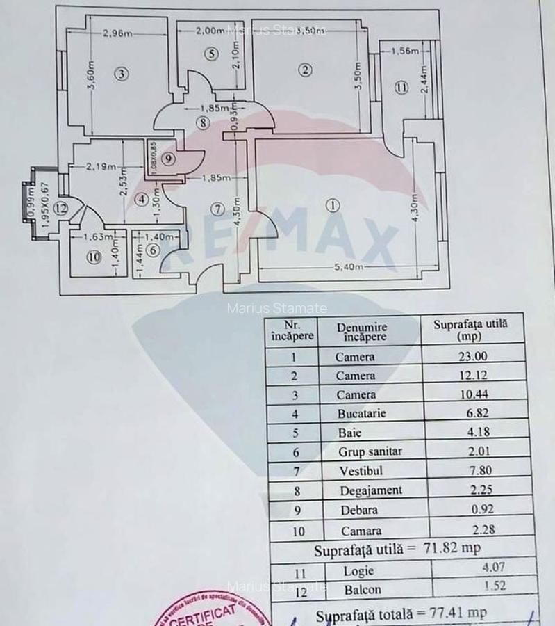Apartament spatios de inchiriat, 3 camere, Bd. Mircea Voda - 20