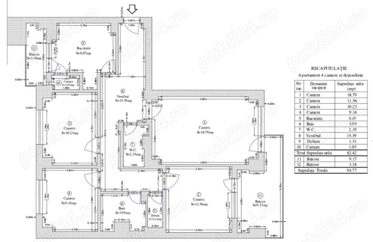 Lacul Tei vanzare ap 4 camere decomandat Parcul Circului - 9