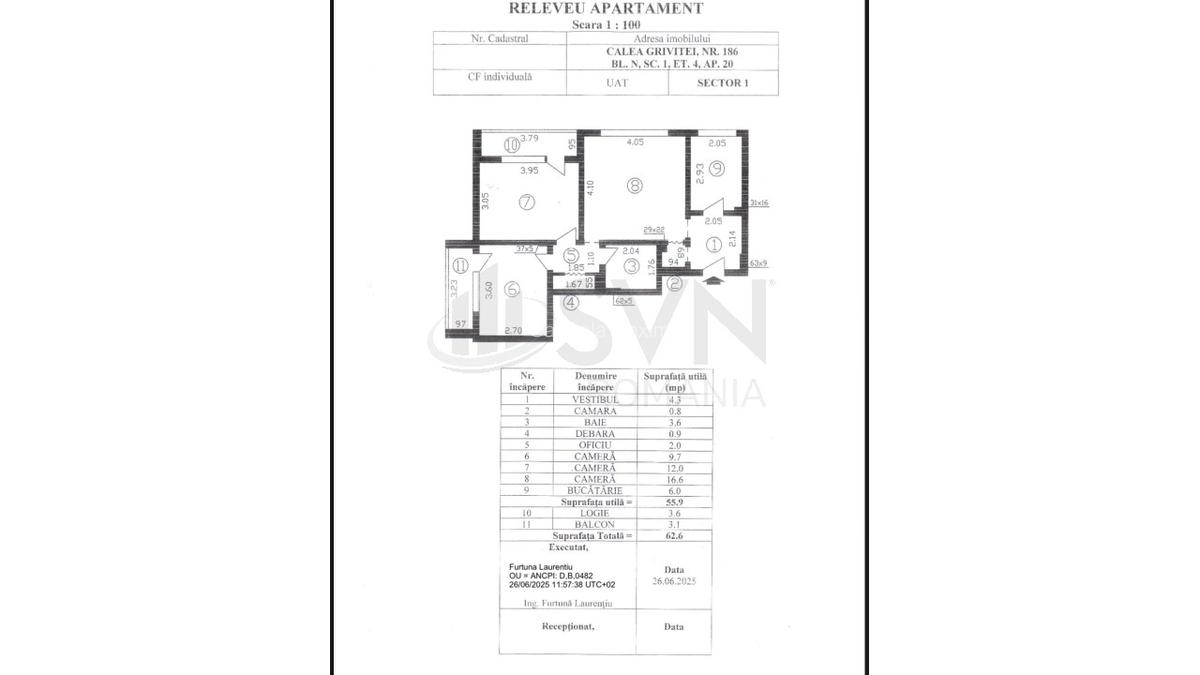 REA1024787 Apartament 3 Camere Grivitei - 11