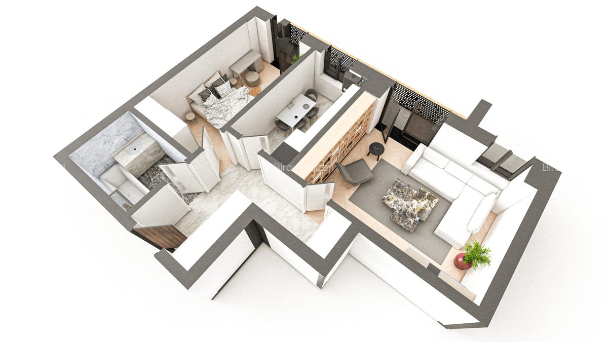 BRAUS CONFORT - Apartament Tip D – 2 Camere Decomandat - 6 BRAUS CONFORT - Apartament Tip D – 2 Camere Decomandat - 6