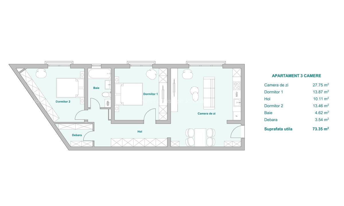 Apartament 3 camere imobil nou in Timisoara - 5