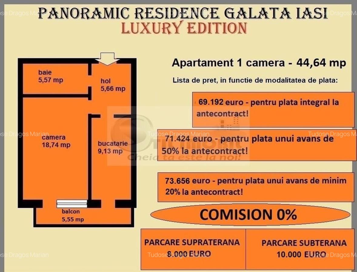 Apartament decomandat de vanzare in Iasi, Galata, 44,64 mp, bloc nou - 2