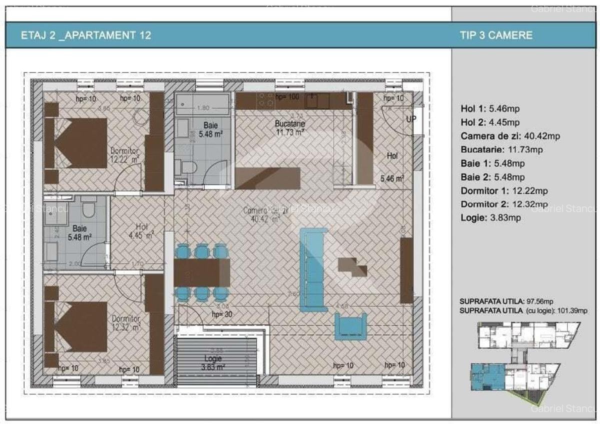 3 camere bloc nou, zona Nerva Traian, metrou Timpuri Noi - 2