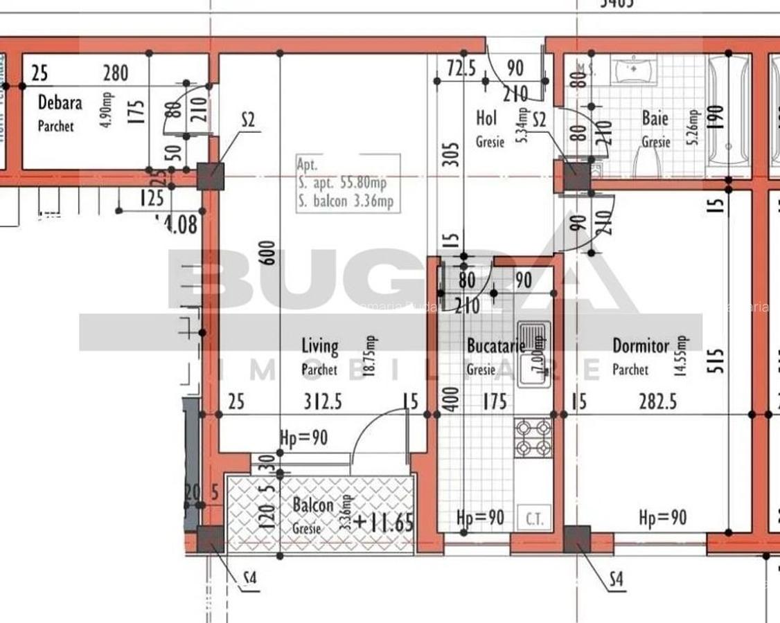 Apartament 2 camere decomandate, 56 mp, bloc nou, zona C Coposu - 6 Apartament 2 camere decomandate, 56 mp, bloc nou, zona C Coposu - 6