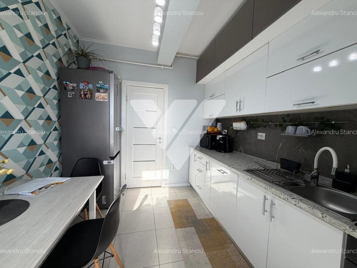 Apartament 2 camere mobilat modern etaj 2 balcon zona Turnisor Sibiu - 3