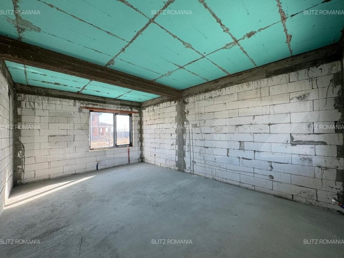 Casa semi-finisata P + E, 111 mp utili, teren 339 mp, Pielesti, zona Magnolia - 12
