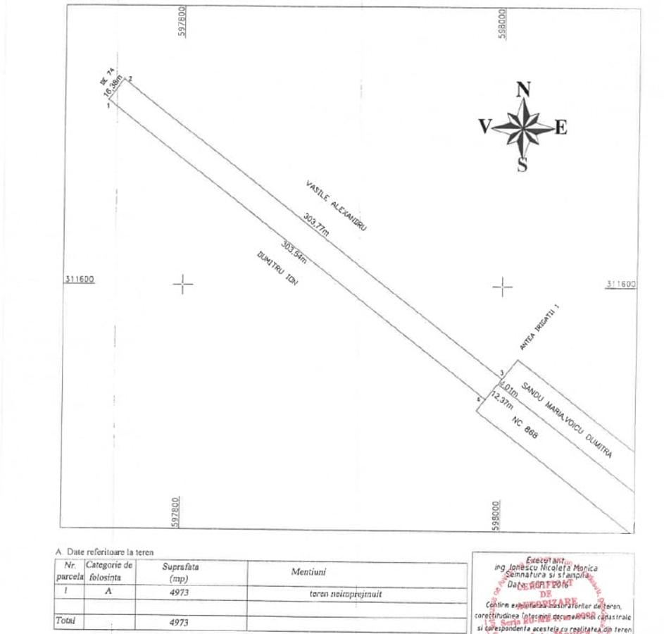 Teren Extravilan In Rate Primaverii Com. Berceni | 4.973mp | #EG39 - 2