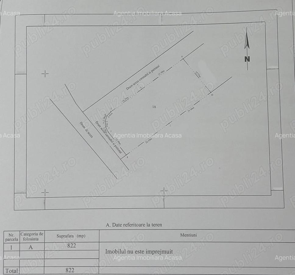 De vanzare 822 mp teren intravilan, 33.500 euro - 1