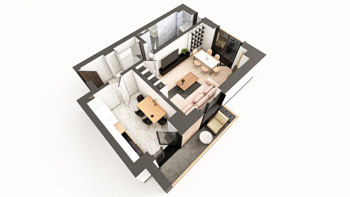 VIȘANI – BRAUS CONFORT - Apartament Tip B - 1 cameră decomandat - 3