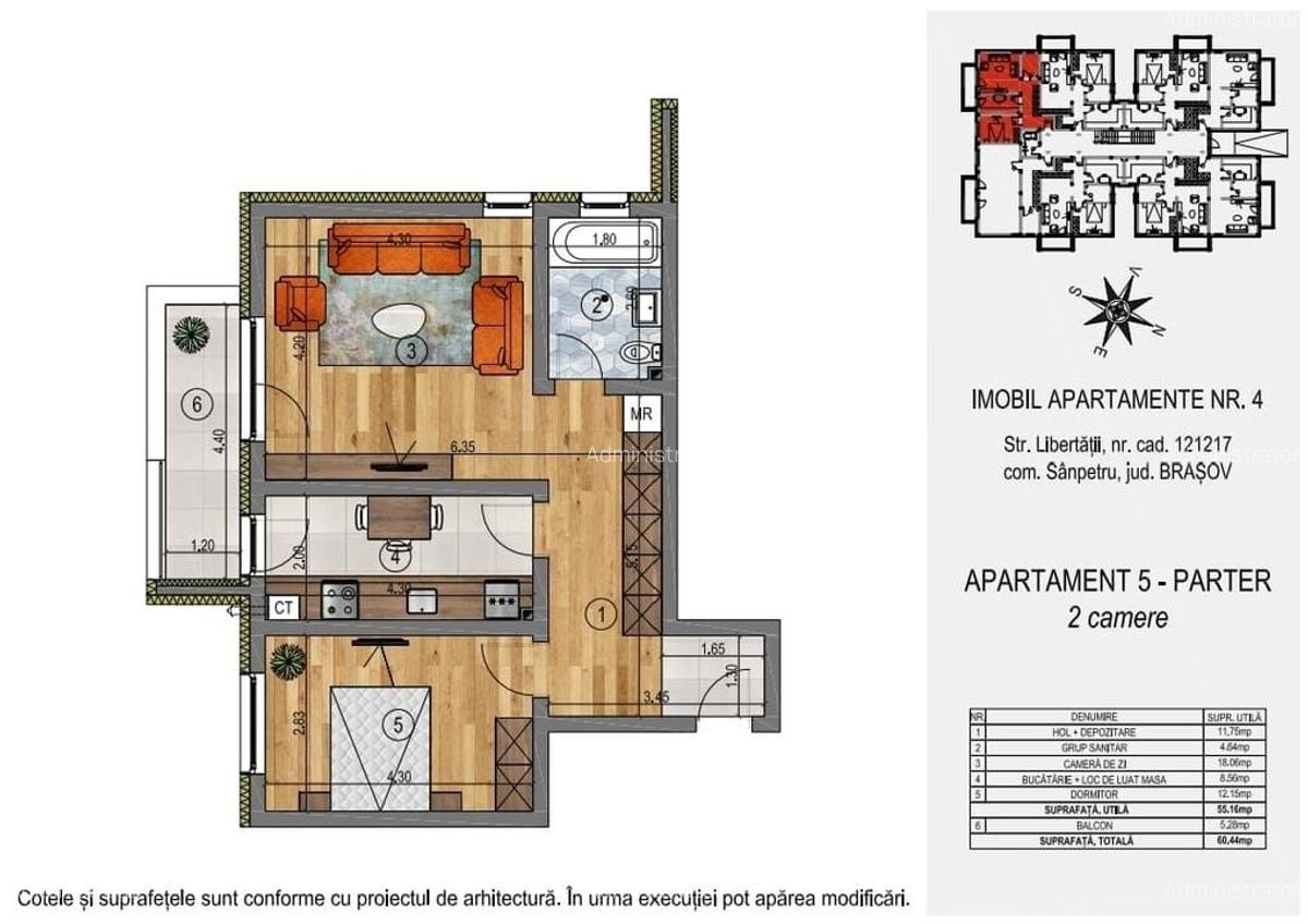 DEZVOLTATOR | Apartament 2 camere parter - Orizont Residence Sânpetru - 1