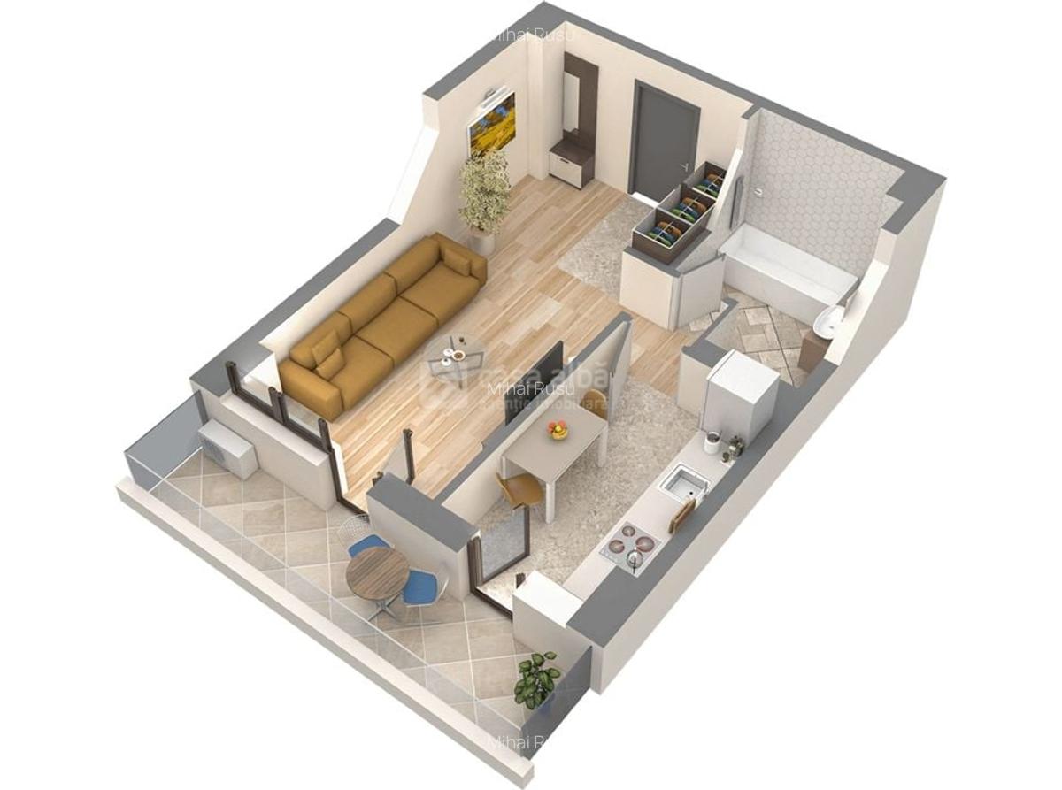 Apartament 1 camera, bloc nou, Podu Ros, intabulat! - 8