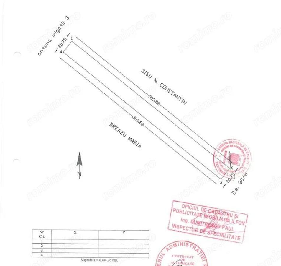 Teren Extravilan In Rate Primaverii Com. Berceni | 6304mp | #EG44 - 2