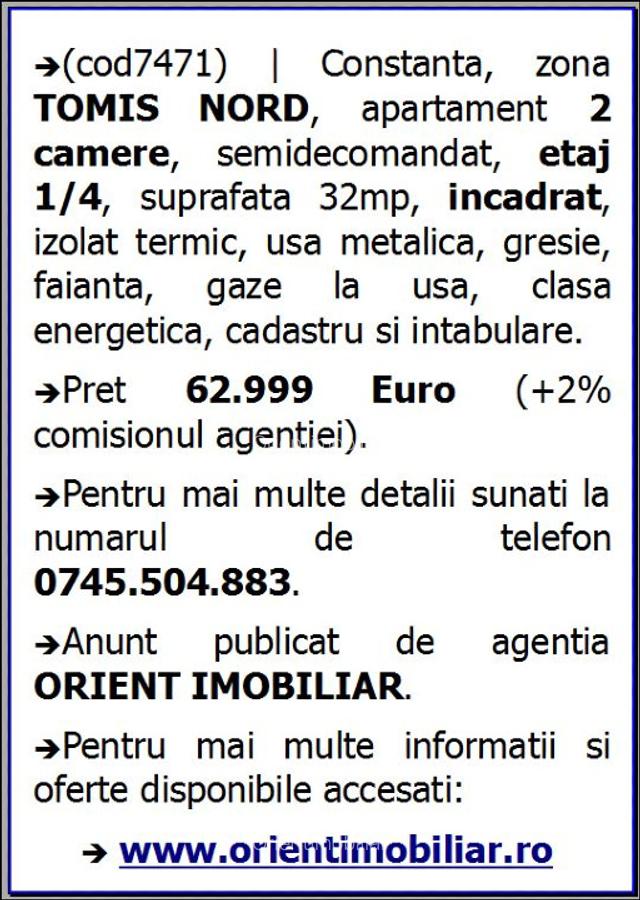 Tomis Nord, Brotacei, 2 camere, etaj 1, vanzari Constanta - 9