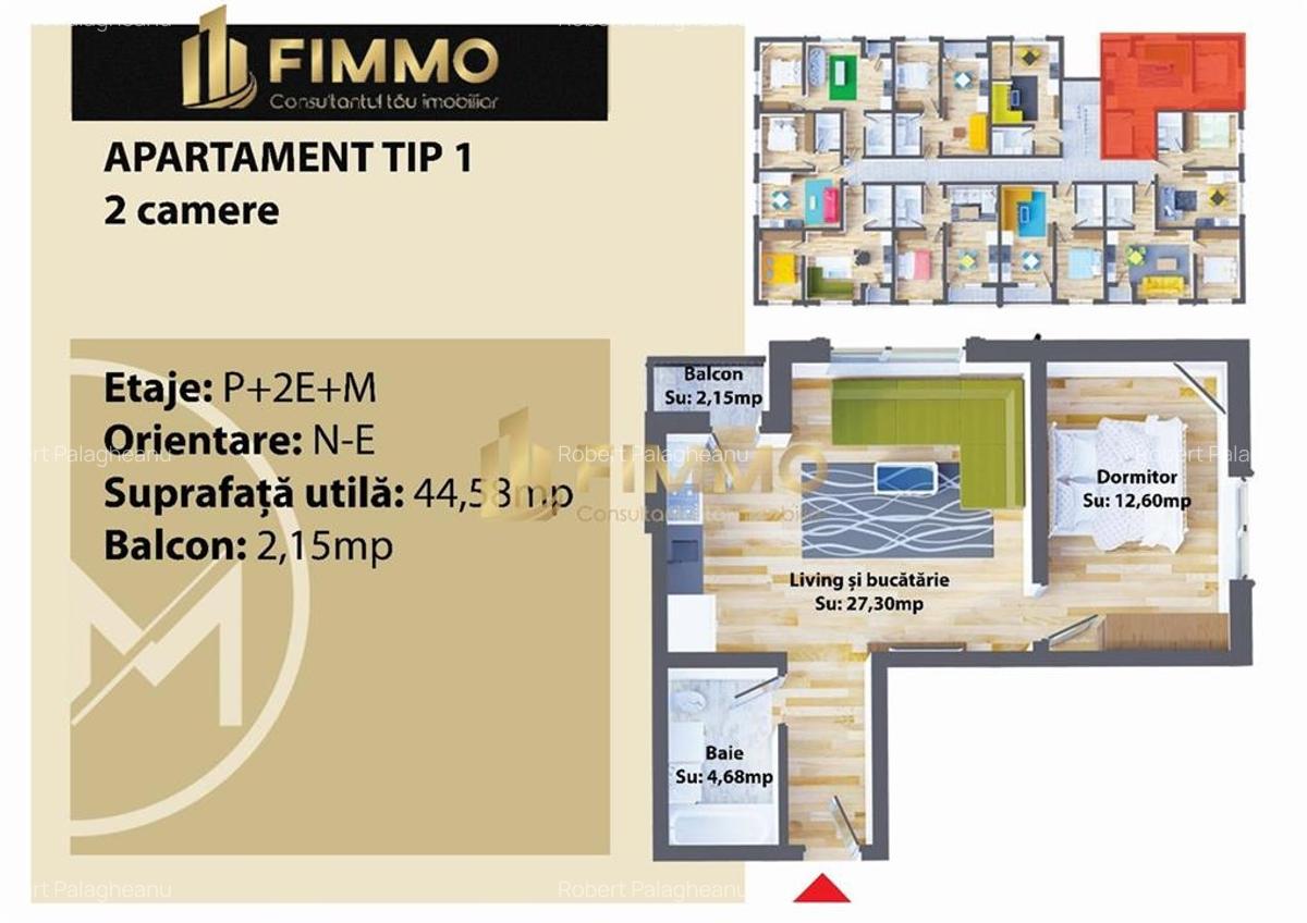 Apartamente 2 cam la cheie | Et 1 | Lisaura | ID:1035 - 2