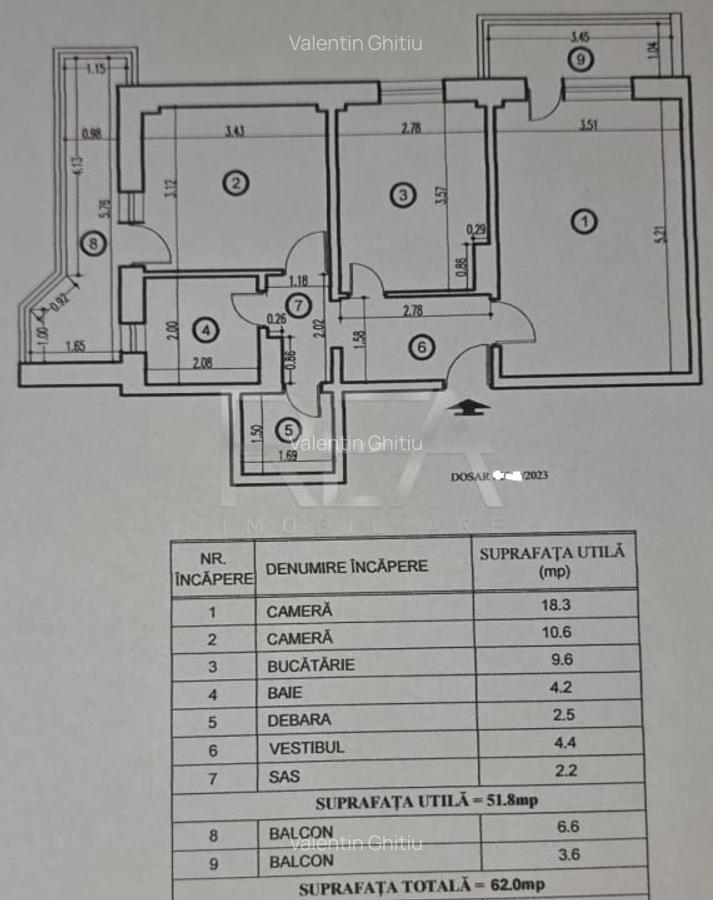 2 camere - Chisinau/Miramar - decomandat - 1983 - renovat - 7