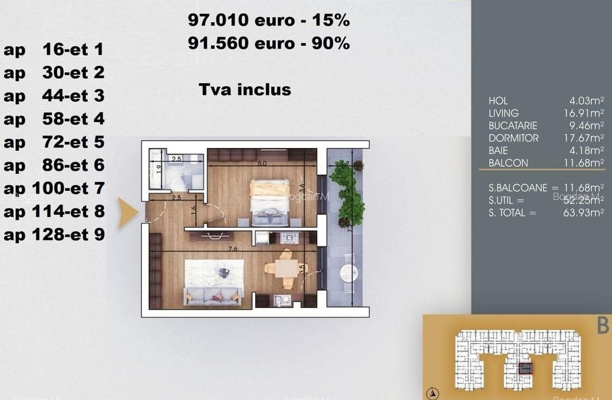 Apartament cu 2 camere semidecomandat în Theodor Pallady - 2