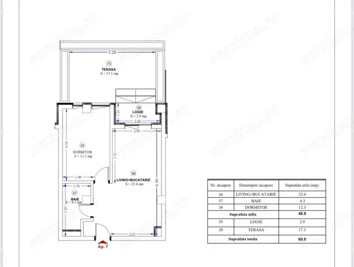 Apartament cu 2 camere, terasa de 17 mp relaxare in zona Torontalului! - 1
