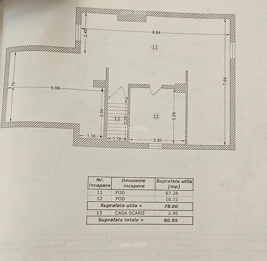 Floreasca-Barbu Vacarescu Apartament spatios in vila - Etaj 1 + pod amenajabil 159mp total - 10