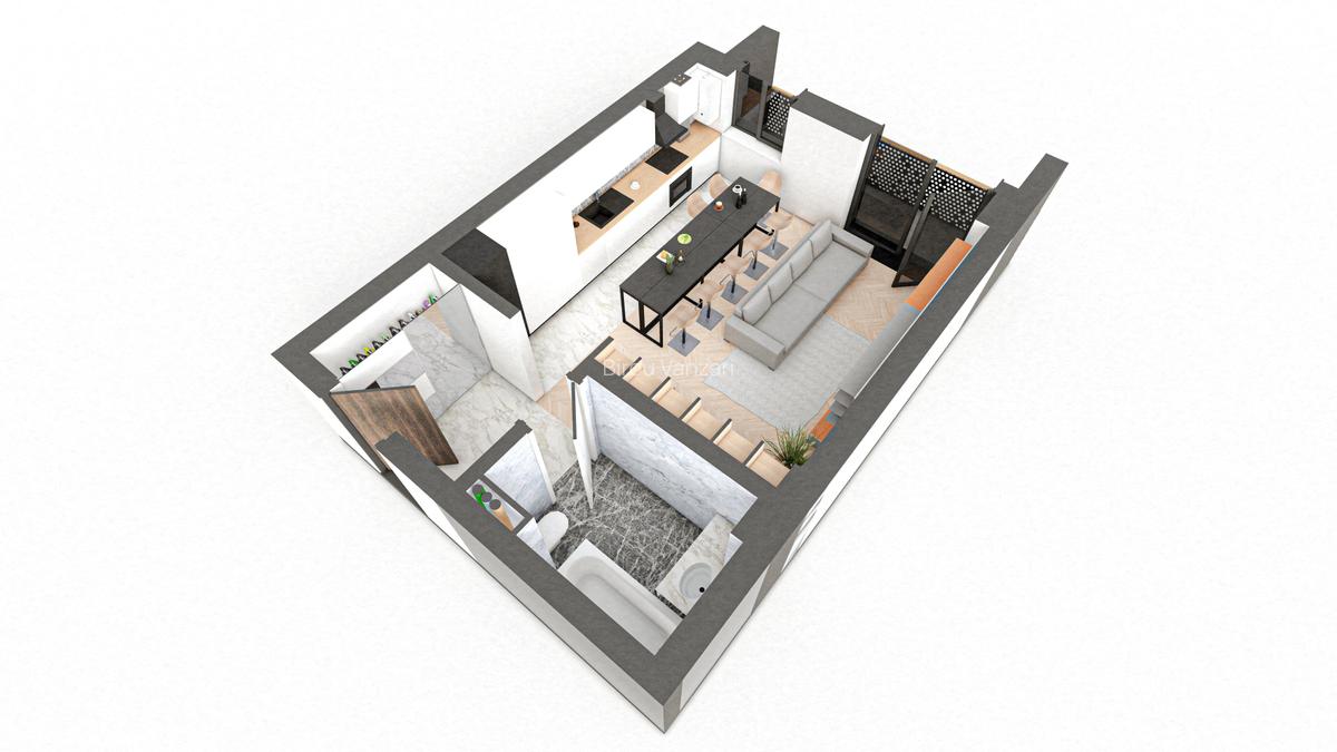 VIȘANI – BRAUS CONFORT - Apartament Tip A – 1 Cameră - 2