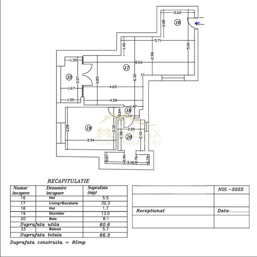 Apartament cu 2 camere de vanzare +  terasa // Floreasca - 17