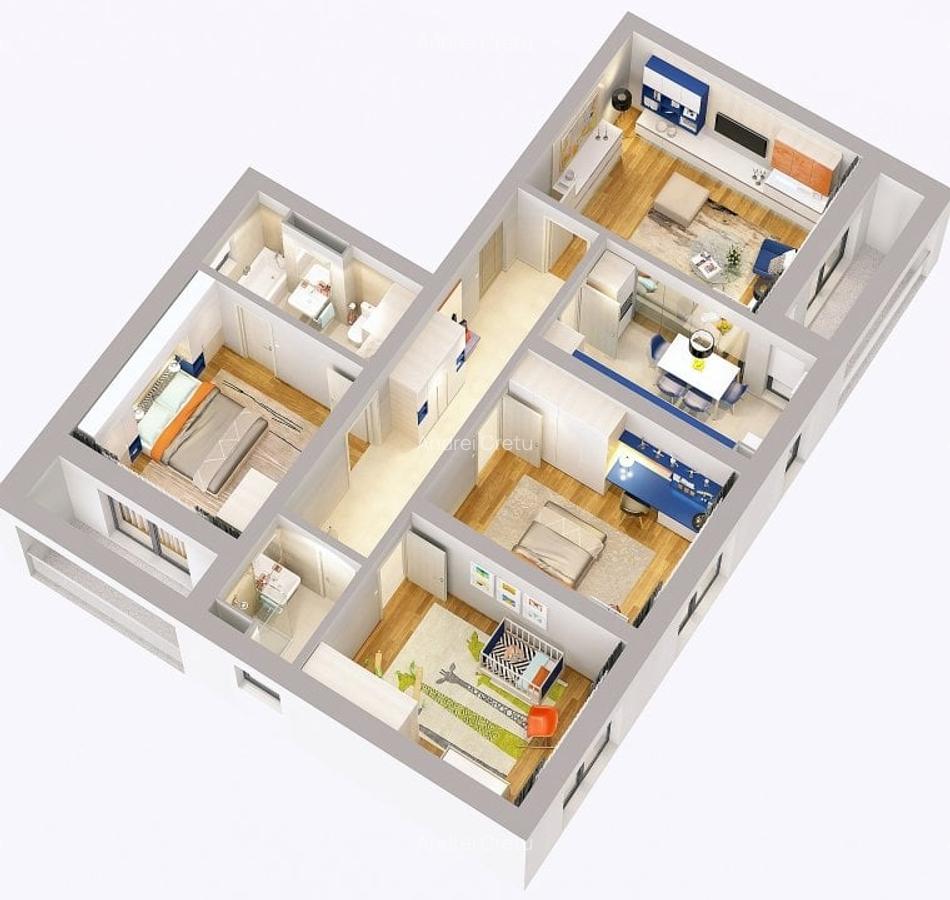 Apartament cu 4 camere decomandat în Cotroceni - 3