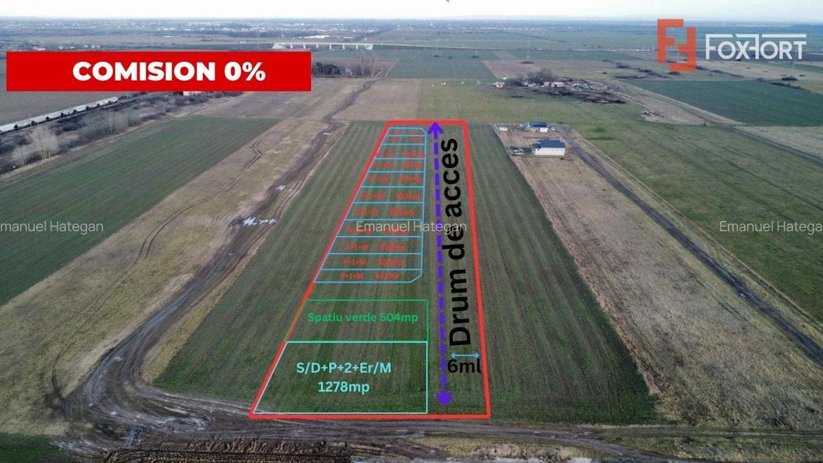 Teren de bloc 1.278mp cu PUZ in lucru - Ideal pentru Investitii - 1