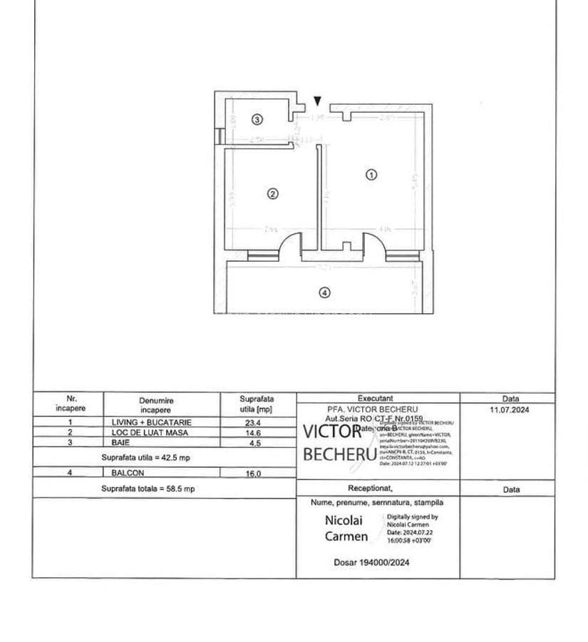 Apartament 2 camere Mamaia Nord vedere la mare - 11