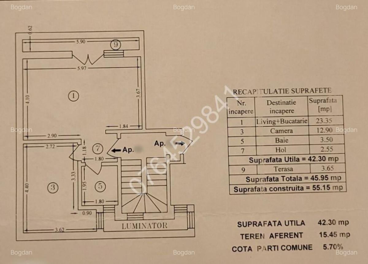 Apt. 2cam. Bucurestii Noi,Str. Berveni, bl.2012, 7min metrou Bazilescu - 6
