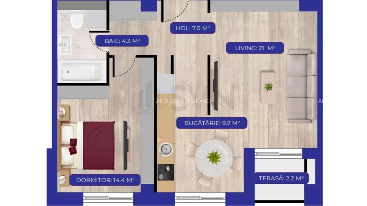 Apartament cu 2 camere decomandat în Aviației - 2