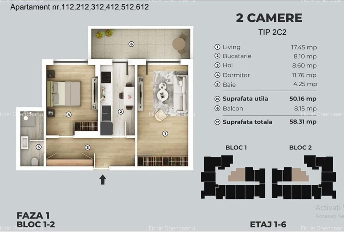 Apartament cu 2 camere decomandat în Nord-Vest - 2