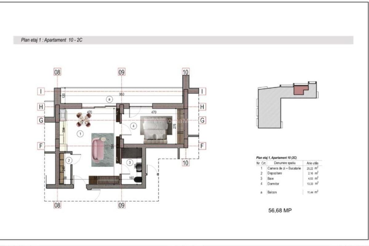 Vanzare apartament 3 camere,  Nicolae Grigorescu, bloc 2025, etaj 1/3, decomanda - 8