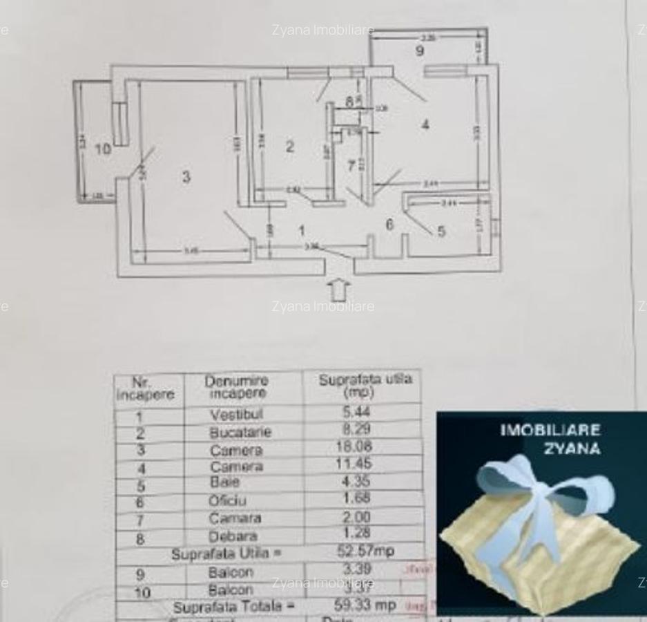Uverturii  - Militari  - Apusului  Apartament 2 camere 60mp. 2 bai, 2 balcoane, et. 4/4 - 8