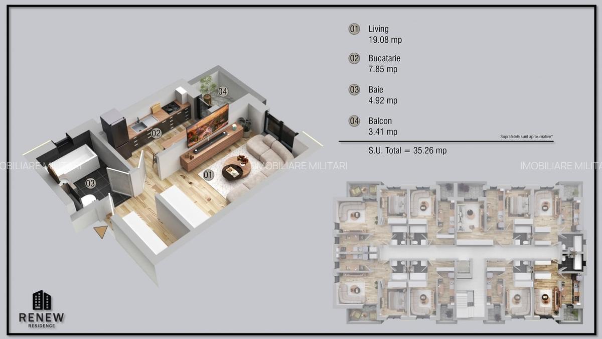 Garsoniera in zona Militari Residencei finalizare aprilie 2026 - 1