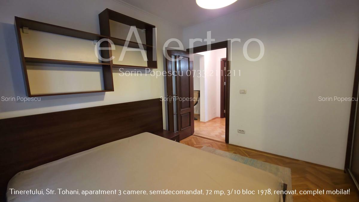 Apartament 3 camere decomandat, 72 mp, etaj 3/10 – Tineretului, strada Tohani. - 8