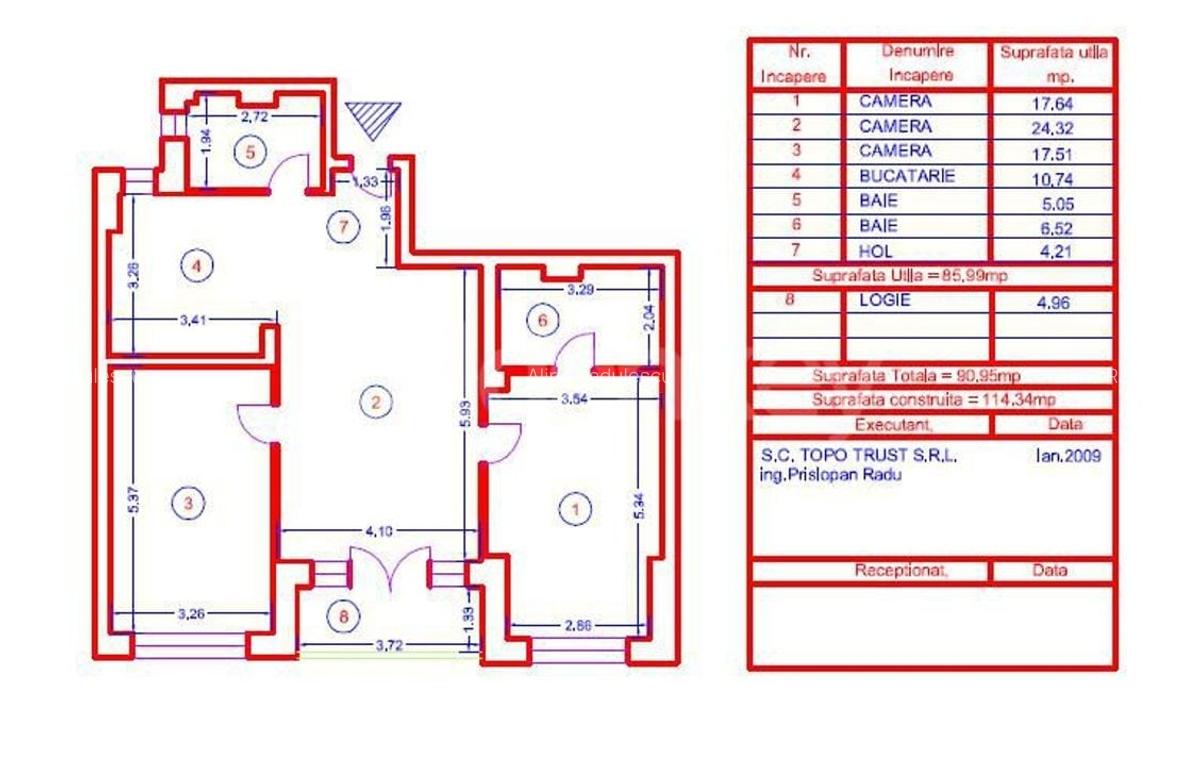 Apartament cu 3 camere semidecomandat, mobilat în Herăstrău - 16