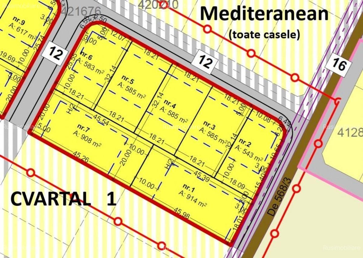 Parcele de vânzare într-un cartier exclusivist - Suprafațe între 550 mp și 900 m - 3